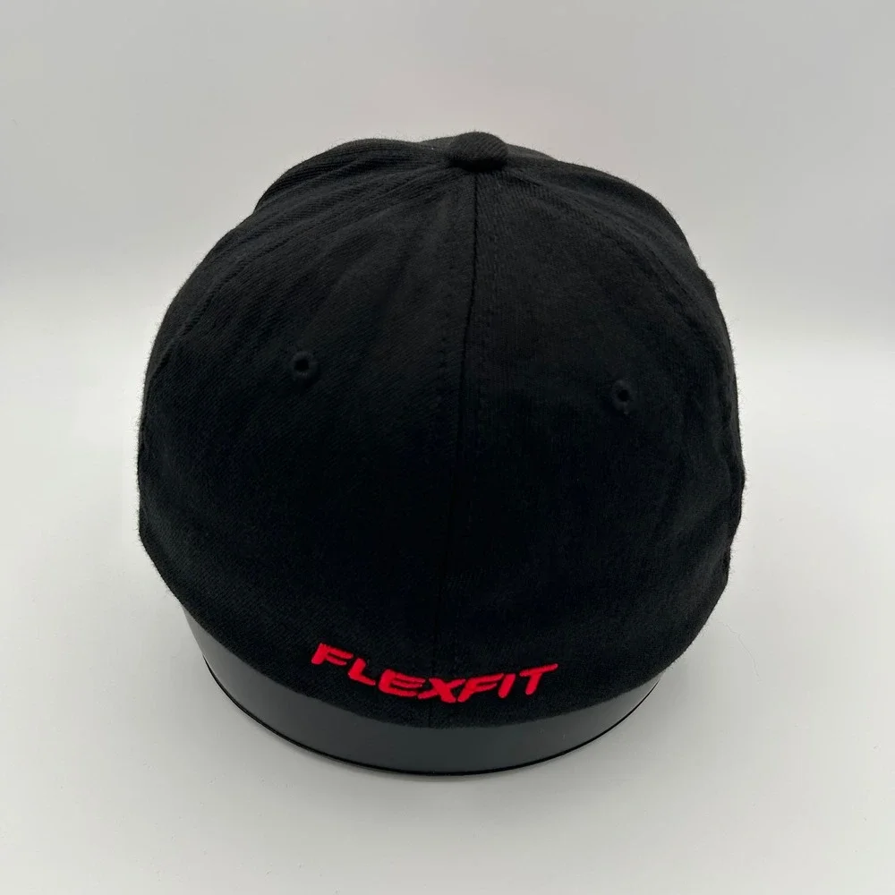 LG Twins Hat ATC Flexfit Baseball Cap Mens S-M Black Red KBO League Sporty